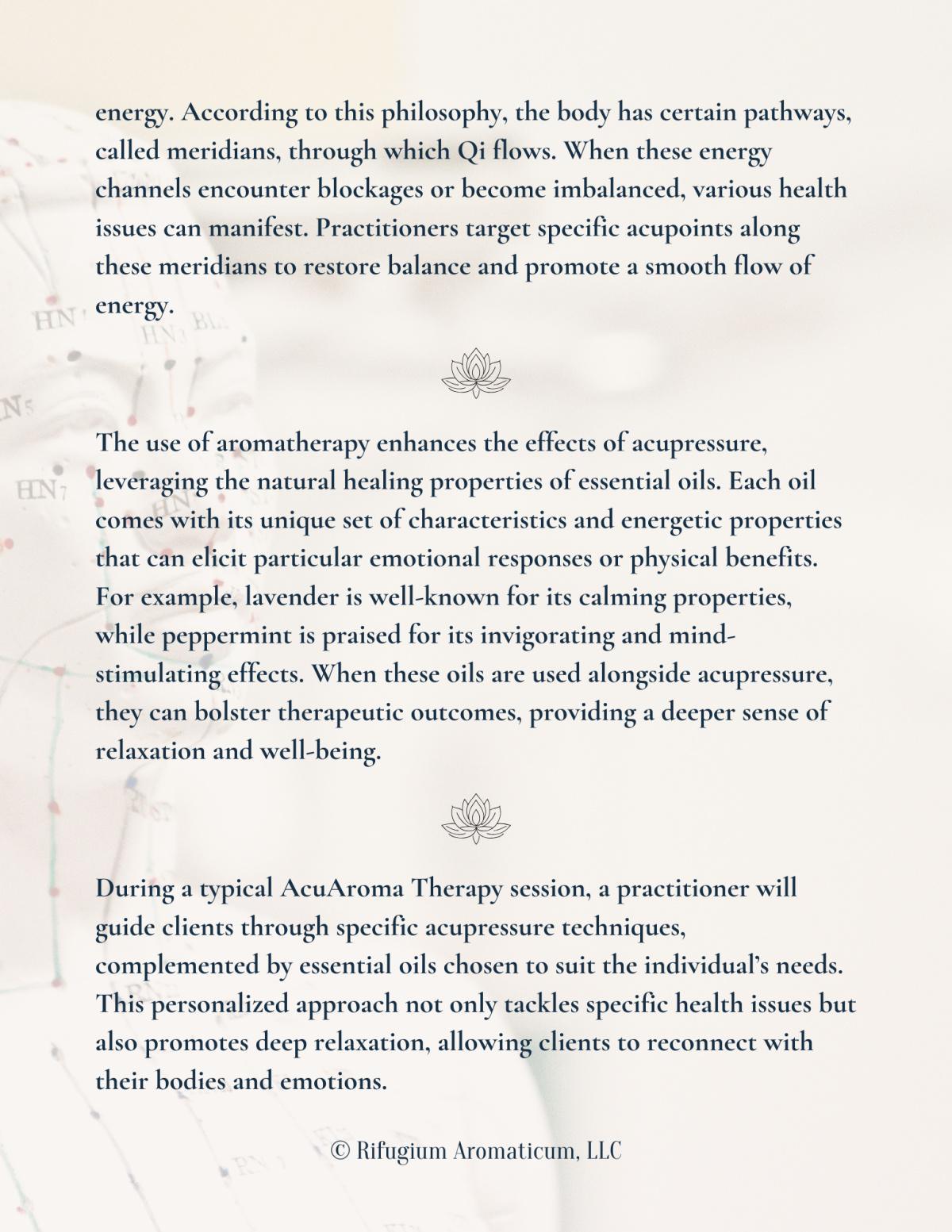 Introduction to AcuAroma Therapy